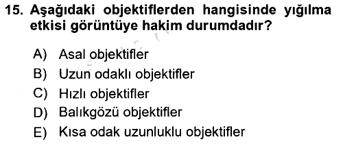 Optik Bakış 2023-2024 Yaz Okulu Sınavı - 15. soru