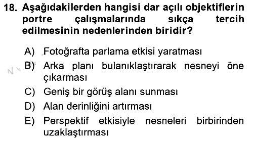 Optik Bakış 2024-2025 Yaz Okulu Sınavı - 18. soru