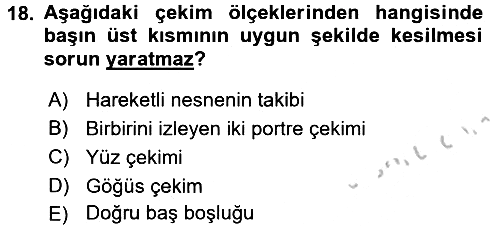 Videonun Kullanım Alanları 2016-2017 Ara Sınav - 18. soru