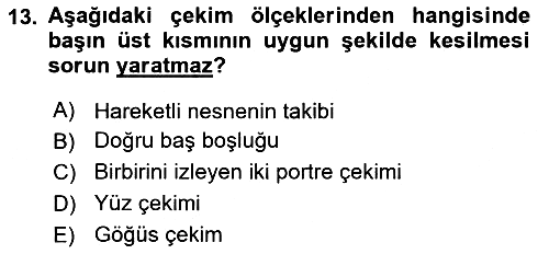 Videonun Kullanım Alanları 2021-2022 Ara Sınav - 13. soru