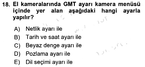 Videonun Kullanım Alanları 2024-2025 Ara Sınav - 18. soru