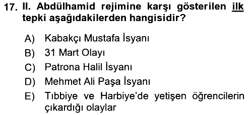 Atatürk İlkeleri Ve İnkılap Tarihi 1 2017-2018 Ara Sınav - 17. soru