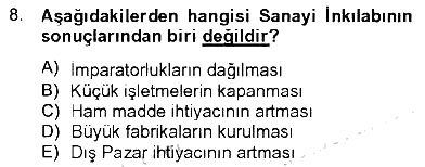 Atatürk İlkeleri Ve İnkılap Tarihi 1 2012-2013 Tek Ders Sınavı - 8. soru