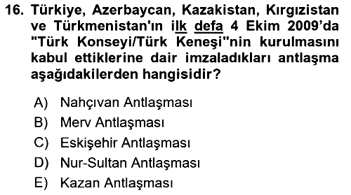 Atatürk İlkeleri Ve İnkılap Tarihi 2 2020-2021 Yaz Okulu Sınavı - 16. soru