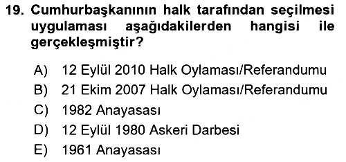 Atatürk İlkeleri Ve İnkılap Tarihi 2 2024-2025 Yaz Okulu Sınavı - 19. soru