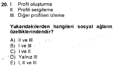 Dijital İletişim ve Yeni Medya 2014-2015 Ara Sınav - 20. soru