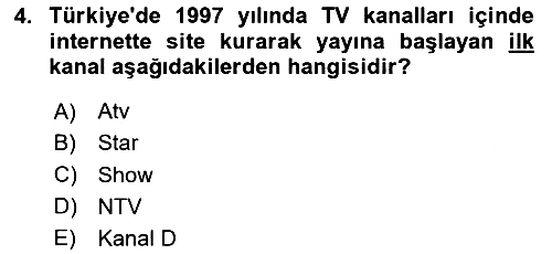 Dijital İletişim ve Yeni Medya 2024-2025 Dönem Sonu Sınavı - 4. soru