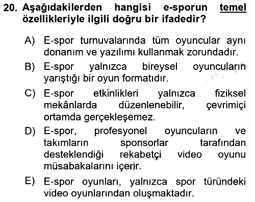 Dijital Kültür 2024-2025 Dönem Sonu Sınavı - 20. soru