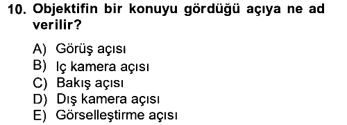 Görsel Estetik 2012-2013 Ara Sınav - 10. soru