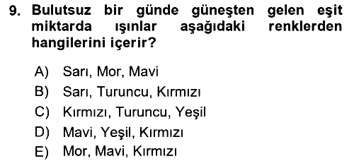 Görsel Estetik 2018-2019 Dönem Sonu Sınavı - 9. soru