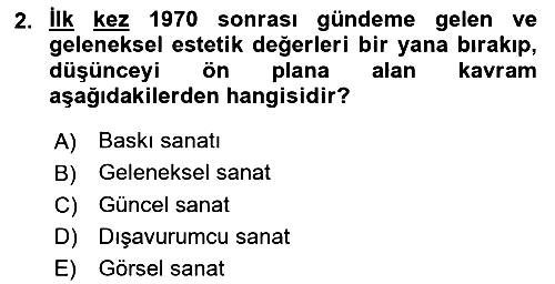 Görsel Estetik 2022-2023 Dönem Sonu Sınavı - 2. soru