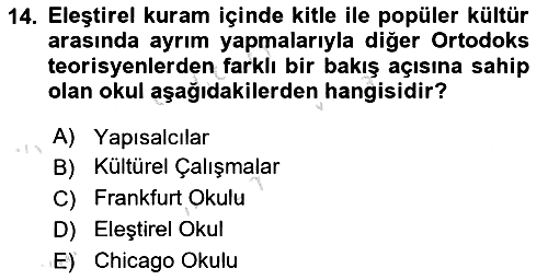 Görsel İletişim Ve Kuramları 2025-2026 Dönem Sonu Sınavı - 14. soru
