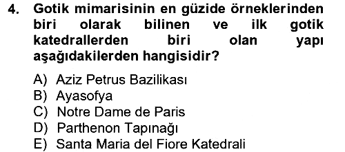 Görsel Kültür 2012-2013 Ara Sınav - 4. soru