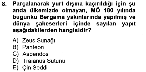 Görsel Kültür 2012-2013 Ara Sınav - 8. soru