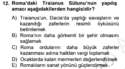 Görsel Kültür 2012-2013 Ara Sınav - 12. soru
