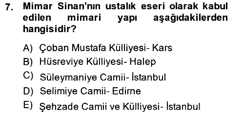 Görsel Kültür 2013-2014 Ara Sınav - 7. soru