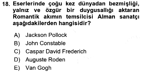 Görsel Kültür 2017-2018 Ara Sınav - 18. soru