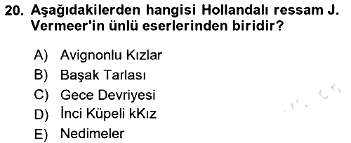 Görsel Kültür 2024-2025 Ara Sınav - 20. soru