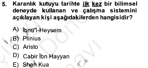 Görsel Kültür 2013-2014 Dönem Sonu Sınavı - 5. soru