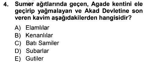Mitoloji ve Din 2012-2013 Ara Sınav - 4. soru