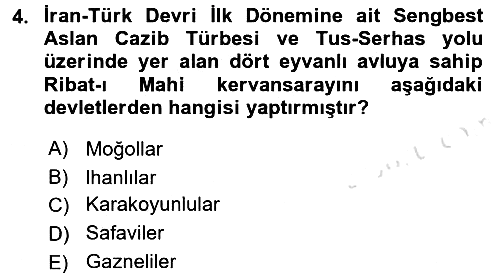 Sanat Tarihi 2018-2019 3 Ders Sınavı - 4. soru