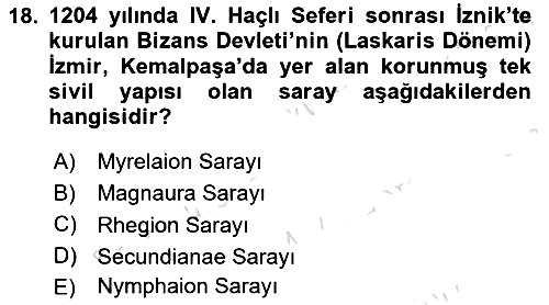 Sanat Tarihi 2025-2026 Ara Sınav - 18. soru
