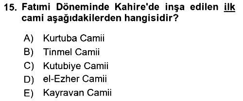 Sanat Tarihi 2023-2024 Dönem Sonu Sınavı - 15. soru