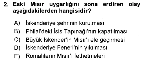 Sanat Tarihi 2025-2026 Yaz Okulu Sınavı - 2. soru