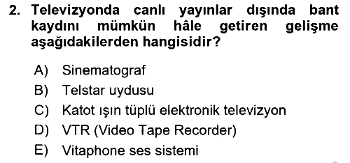 Sayısal Görüntüleme Teknolojileri 2022-2023 Yaz Okulu Sınavı - 2. soru