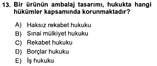 Tasarım Etiği ve Hukuku 2024-2025 Dönem Sonu Sınavı - 13. soru