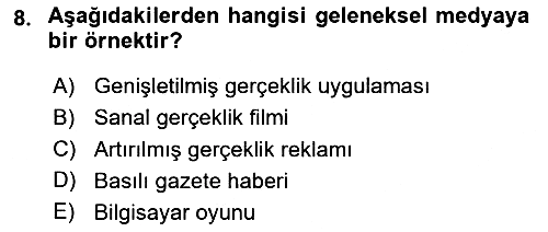 Tasarımda Sıralı Anlatım ve Öykülendirme 2024-2025 Yaz Okulu Sınavı - 8. soru