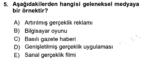 Tasarımda Sıralı Anlatım ve Öykülendirme 2025-2026 Yaz Okulu Sınavı - 5. soru