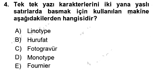 Tipografi 2021-2022 Ara Sınav - 4. soru
