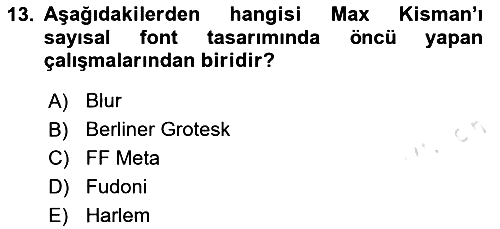 Tipografi 2024-2025 Ara Sınav - 13. soru