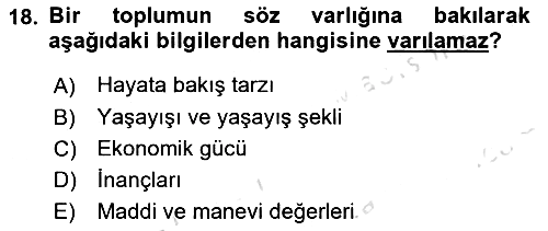 Türk Dili 1 2025-2026 Yaz Okulu Sınavı - 18. soru