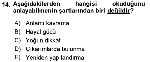 Türk Dili 2 2017-2018 Dönem Sonu Sınavı - 14. soru