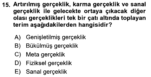 Yeni Medya Sanatı 2025-2026 Ara Sınav - 15. soru