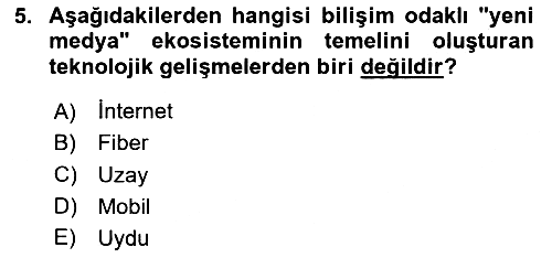 Dijital Halkla İlişkiler 2025-2026 Dönem Sonu Sınavı - 5. soru