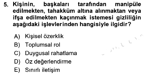 Dijital Medya ve Tüketici 2021-2022 Dönem Sonu Sınavı - 5. soru