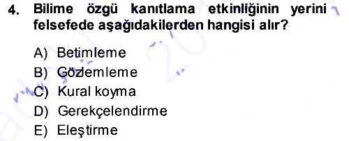 Felsefe 2013-2014 Ara Sınav - 4. soru