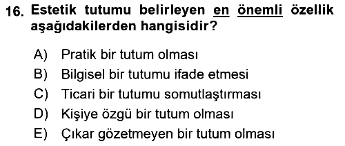 Felsefe 2018-2019 Yaz Okulu Sınavı - 16. soru