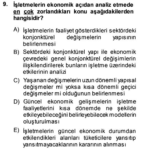 Genel İşletme 2013-2014 Ara Sınav - 9. soru