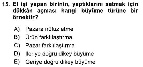 Genel İşletme 2022-2023 Ara Sınav - 15. soru