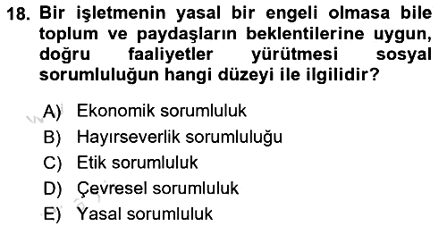 Genel İşletme 2022-2023 Ara Sınav - 18. soru