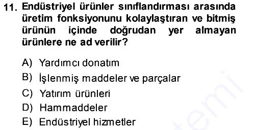 Genel İşletme 2013-2014 Dönem Sonu Sınavı - 11. soru