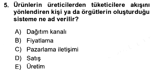 Genel İşletme 2017-2018 Dönem Sonu Sınavı - 5. soru