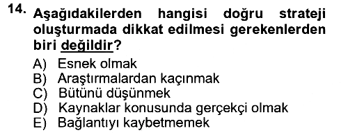 Halkla İlişkiler 2012-2013 Ara Sınav - 14. soru