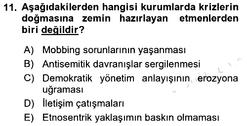 Halkla İlişkiler 2021-2022 Ara Sınav - 11. soru