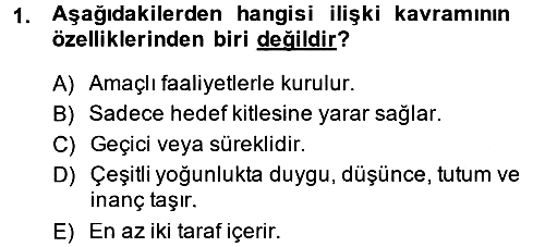 Halkla İlişkiler 2013-2014 Dönem Sonu Sınavı - 1. soru