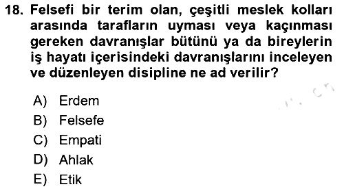 Halkla İlişkiler 2025-2026 Dönem Sonu Sınavı - 18. soru